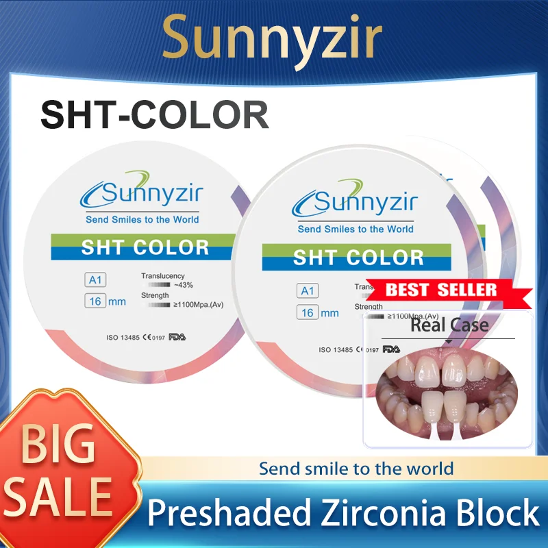 

Sunnyzir CAD CAM CNC Dental Zirconia Block 5 Axis Milling For Zirconio Dental Dics For SHT Colored Zirconia Block Materials