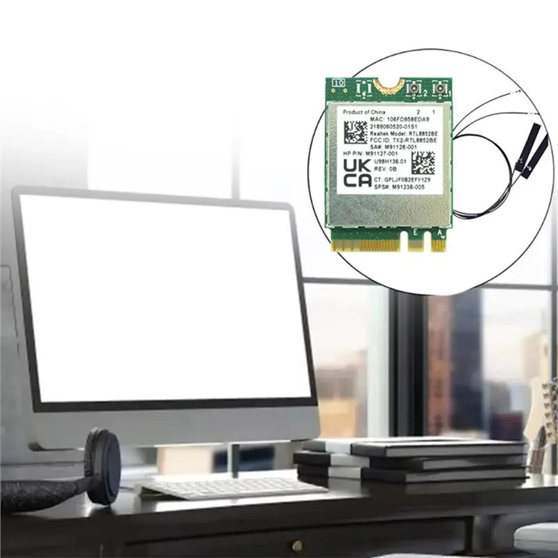 AX1800 RTL8852BE 무선 WIFI 카드 내장 안테나 802.11Ax WIFI6 듀얼 밴드 2.4G+ 5G 블루투스 5.2 WLAN