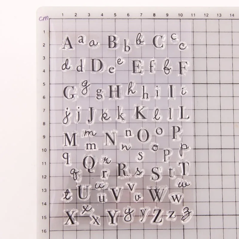 Timbri Alfabeto In Silicone Trasparente - Per Scrapbooking, Biglietti E
