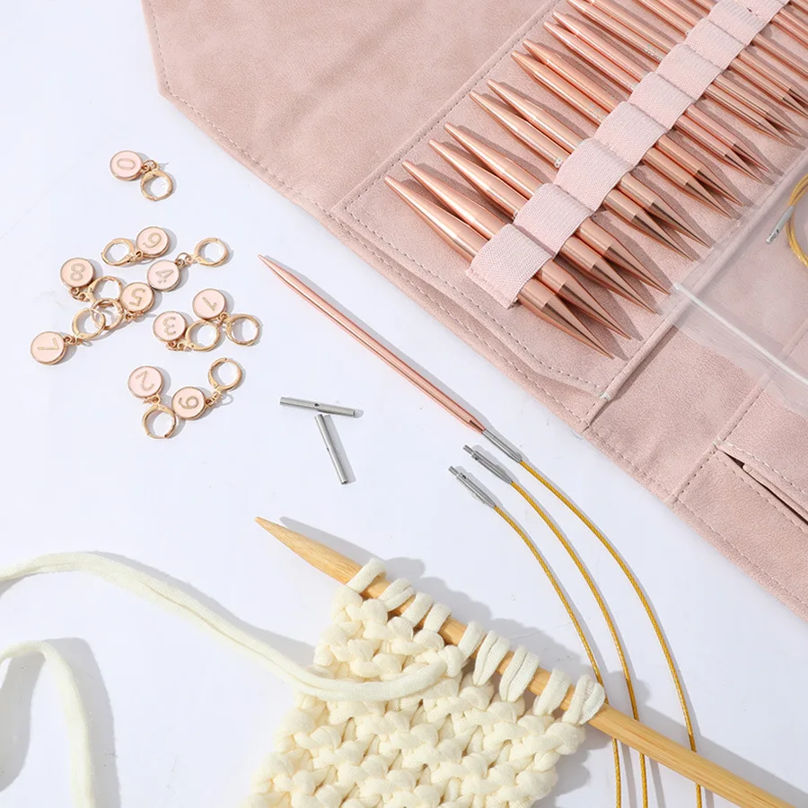 Aluminum Interchangeable Sewing Crochet Needle Circular Knitting Interchangeable Crochet Hook Weaving Yarn Knitting Craft Tool