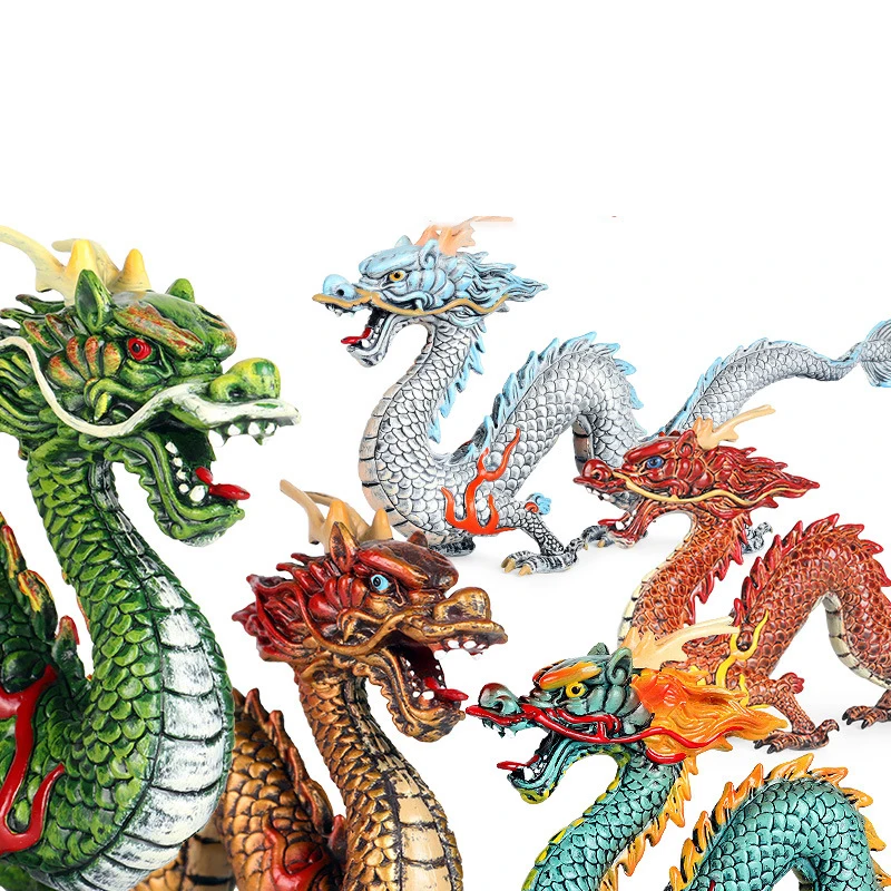 

New Mythical Creatures Dinosaur Action Figures Chinese Dragon Suzaku White Tiger Model Artistical Decoration Kids Gift Toy