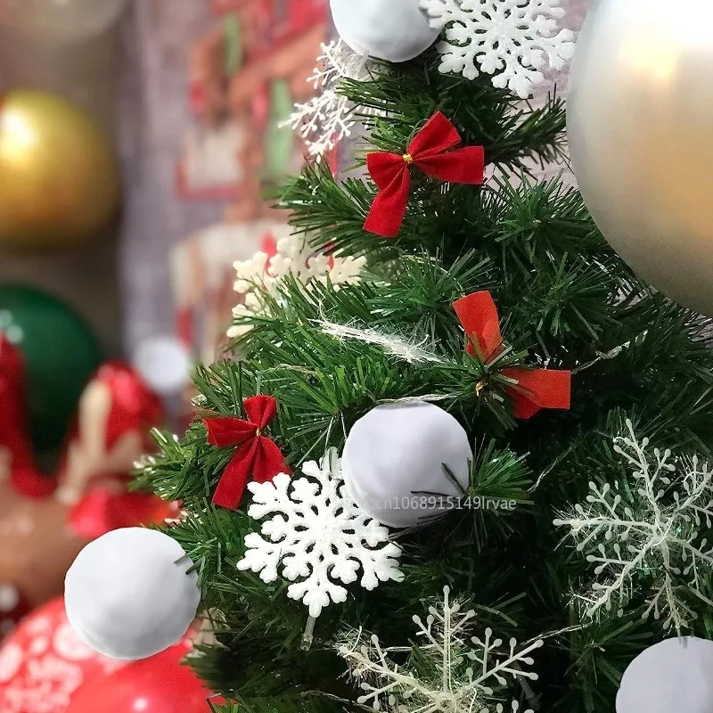 50-10PCS Soft Snow Fake Balls Christmas Kids Gift Toy Indoor Outdoor Snow Fight Ball Set Xmas Tree Ornament Decoration For Home