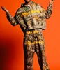 New Streetwear Zipper Hoodie Two Piece Set Hip Hop Rock Camouflage Masonry Loose Hoodie Mens Womens Harajuku Retro Sports Pants 2