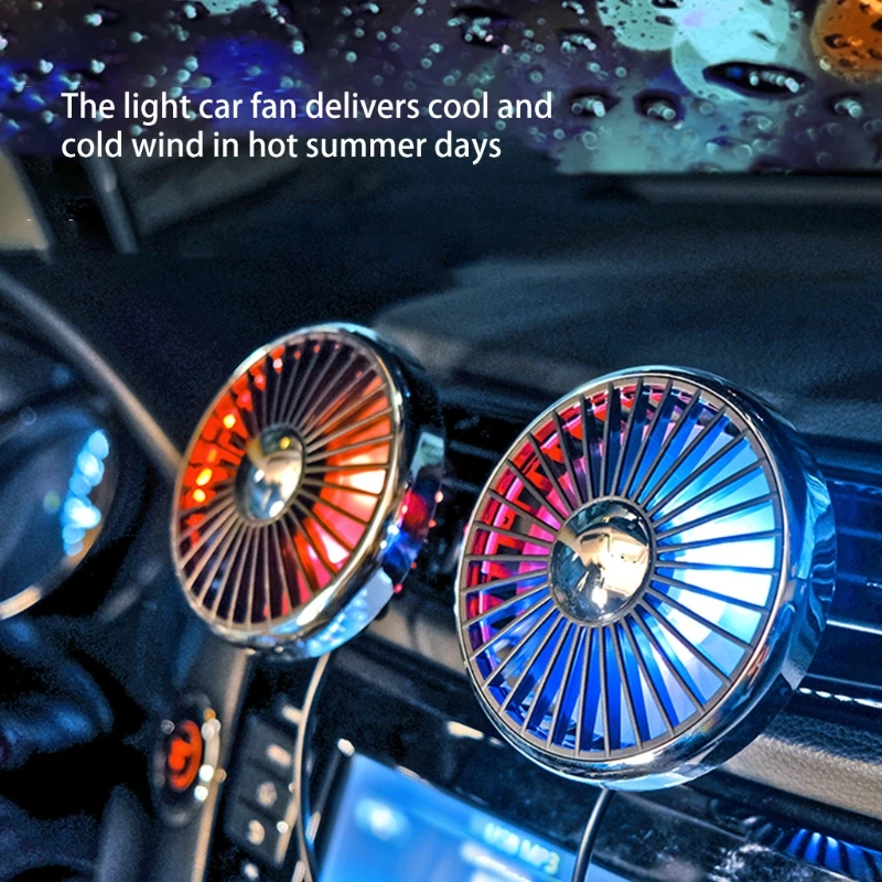 자동차 SUV 차량용 5V USB 전원 3 단 자동차 에어 벤트 냉각 USBFan 차량 벤트 Dropship