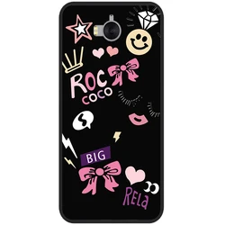 Transparent Full Protective Silicone Phone Case - Soft TPU Bumper Back Cover for Huawei Y6 2017 (No.1)