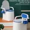 Bedside Commode Portable Squat Toilet Heavy Duty Bedside Toilet Non Slip Portable Commode Toilet with Armrest for Seniors 6
