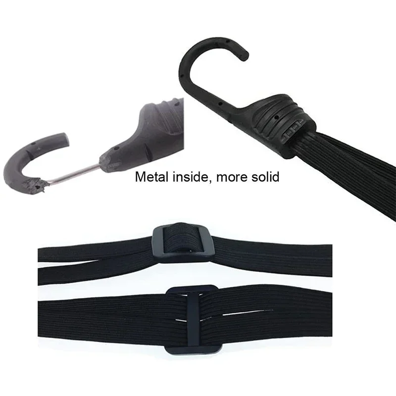 조정 고정 로프 수하물 가방 스트랩 60cm/90cm 오토바이 뒷좌석 헬멧 스트립 탄성 로프 오토바이 헬멧 고정 스트랩