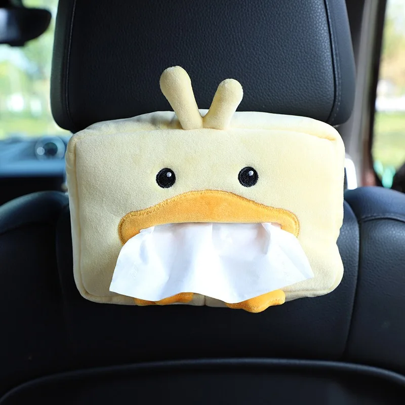 

Car Tissue Box Cute Cartoon Car Chair Back Hanging Paper Drawer Multifunctional Car Armrest Box Tissue Box