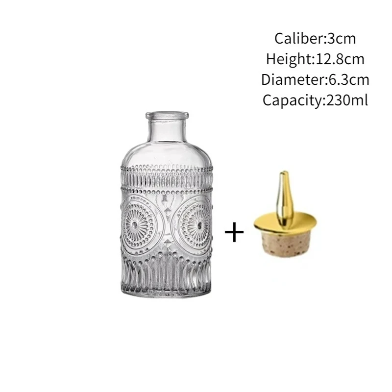 Vintage Glass Design Cocktail Bitters Bottle with Stainless Steel Dasher Top - Professional Bar Tool Accessory