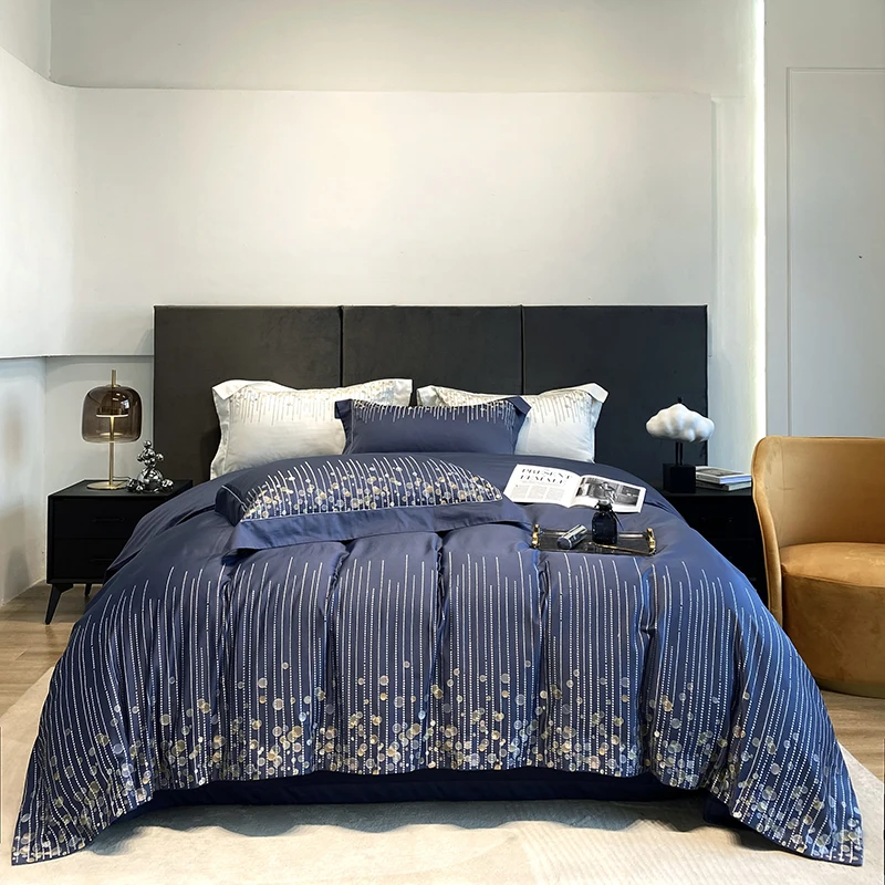 Blue Cover Bed King Size Blue Cotton Bed Sheet Pillowcases Blue