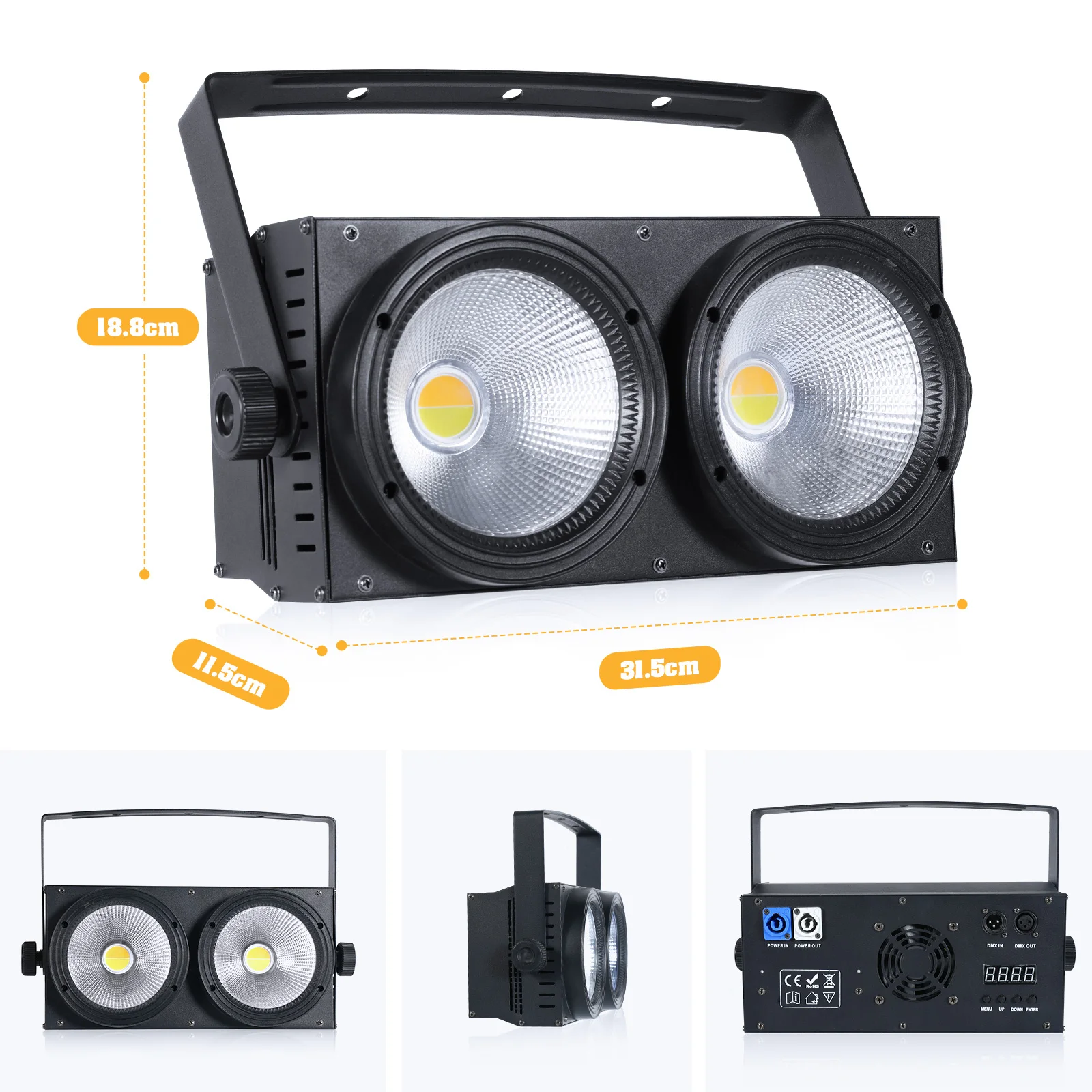 LED Par Light 2PCS 200W For DJ Party