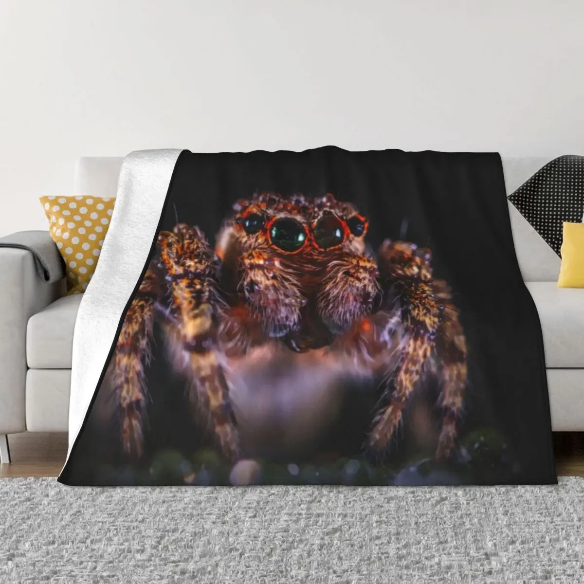 

Jumping Spider Throw Blanket Tourist Bed linens Kid'S Blankets