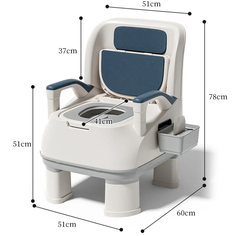 Comfortable Backrest Shower Cabin Chair Home Disabled Toilet Seats Portable Indoor Pregnant Toilet Chair for Elderly Commode 6