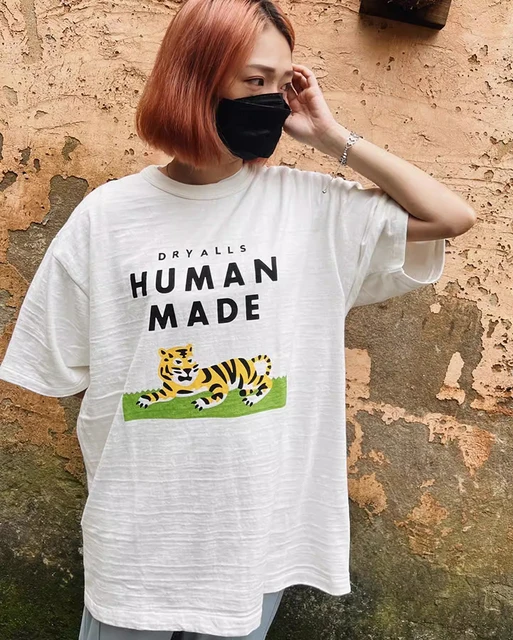 HUMAN MADE Summer Japanese Tiger Cub Monogram Print T-shirt With Short  Sleeves For Men And Women Couple's Clothing