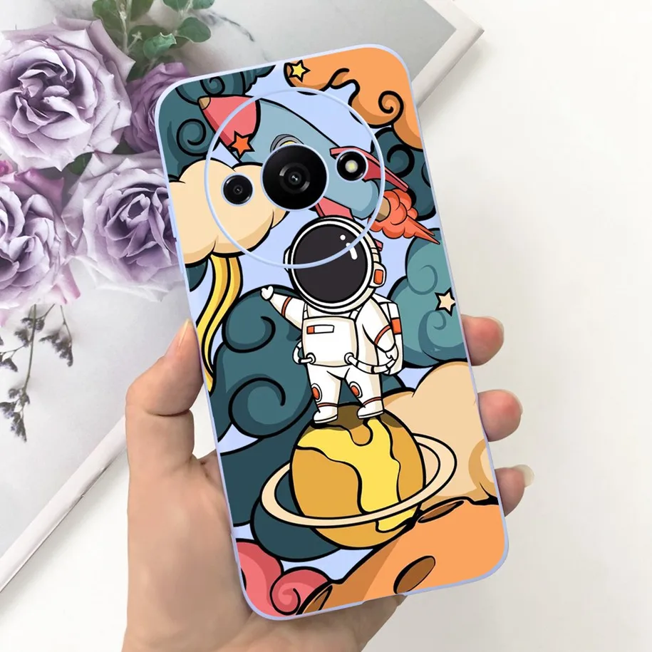 Shockproof Silicone Soft Case with Cute Astronaut Design