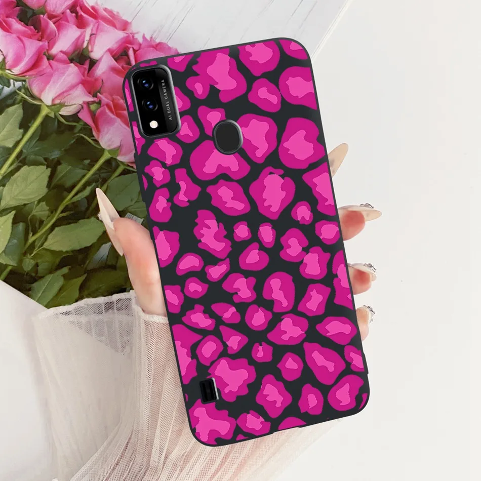 Charming Floral Butterfly Cat Black Silicone Phone Case