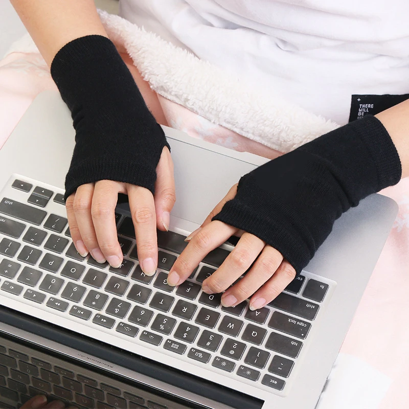 Fingerless Gloves Women Short Fingerless Gloves Cosplay Mitten Unisex Oversleeve Arm Warmer Men&rsquo;s Fashion Warm Cuff Anime Gloves
