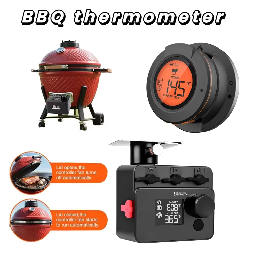 Termómetro de horno Digital Bluetooth lectura instantánea interior exterior para cocinar alimentos barbacoa parrilla ahumador soporte aplicación móvil