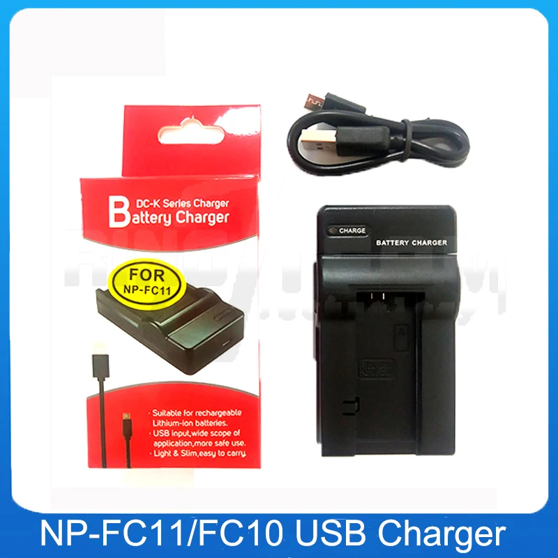 NP-FC10 Caricabatteria AC/DC da parete/auto singolo per NPFC10 NP-FC11 NPFC11 Cyber-shot DSC-F77 DSC-F77A DSC-FX77 DSC-P2 DSC-P3 DSC-P5 P7 Camera