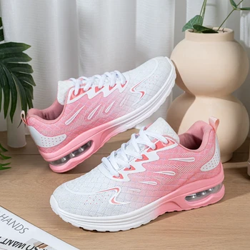 Women's Air Cushion Running Shoes Spring And Summer Low Top Mesh Outdoor Breathable Casual Student Sports Shoes Jogging Shoes 1