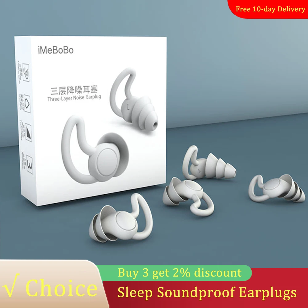 Reusable Safe Silicone Earplugs Noise Cancelling Ear Plugs for Sleeping