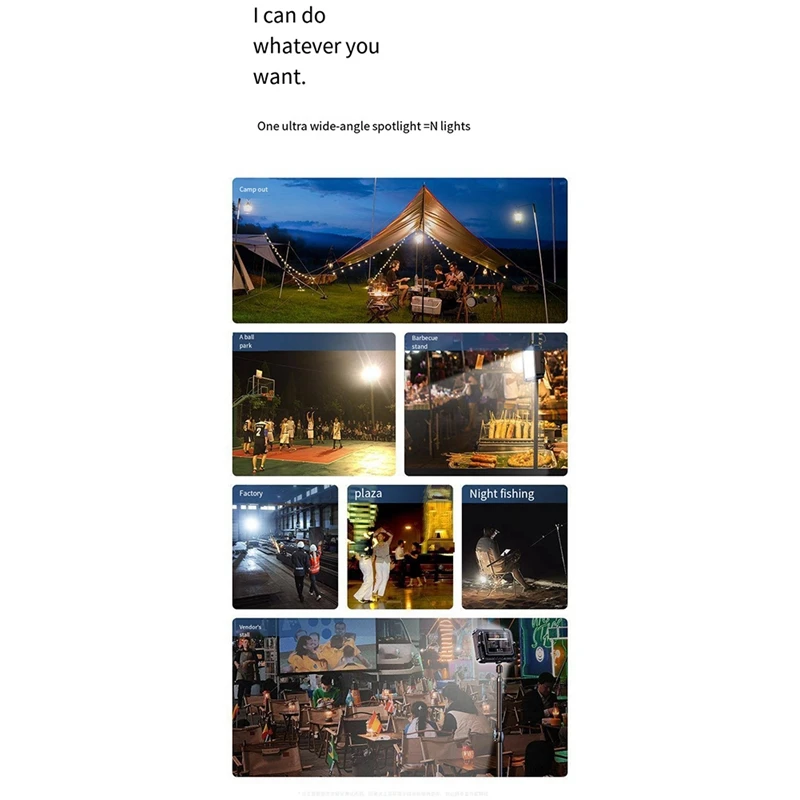 AB09-600LED Portable Lantern Tent Light Rechargeable Lantern Emergency Night Market Light Waterproof Outdoor Camping Lamp