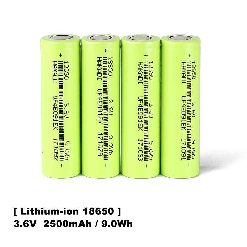 

18650 3.7V 2500mAh Rechargeable Lithium-ion Batteries 1C-3C Discharge For Energy Storage Solar Battery Flashlight MIni Fan
