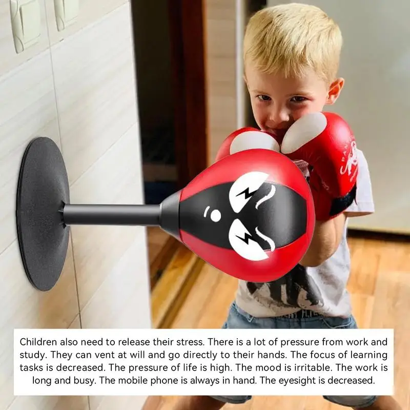 Desktop Punching Bag Heavy Duty Table Boxing Punch Ball with Strong Suction Cup Stress Relief Boxing Practice for Kids Adults