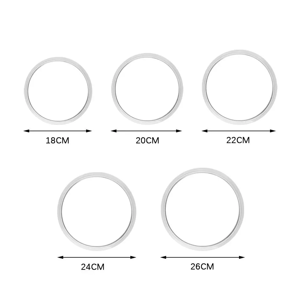 Pressure Cookers White Silicone Rubber Gasket Sealing Ring Heat Resistant 2Pcs 18/20/22/24/26CM Kitchen Cooking Tools silicone pressure cooker gasket