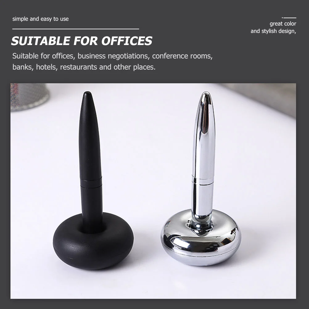 Maglev Chrome Levitating Ballpoint Pen with Magnetic Base  Desk Accessory