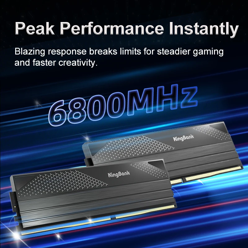 KingBank Hynix A Die DDR5 Memory 32GB(16GBx2) / 16GB 6800MHz Black