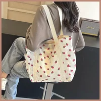 Fashion Corduroy Shoulder Bag for Women, Cute Printed Handbag, Casual Commuter & Shopping Purse, Trendy Underarm Bag - Image 2