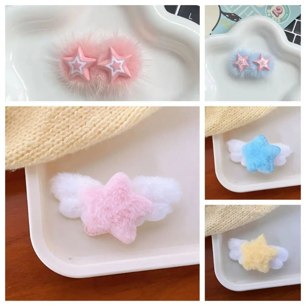 Cute Minimalist Style Star Hair Clip Hair Accessories Headdress BB Hairpins Ornament Sweet Fluffy Barrettes Ladies