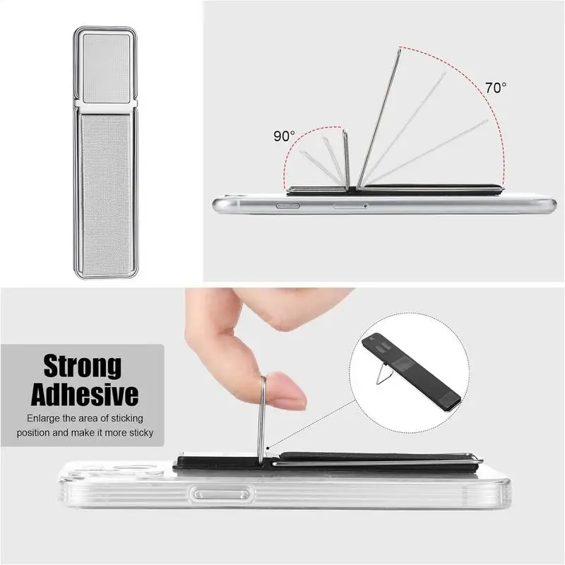 Phone Strap Telescopic Phone Kickstand Cell Phone Grip Telescopic Phone Finger Strap Stand Universal Finger Kickstand For Most