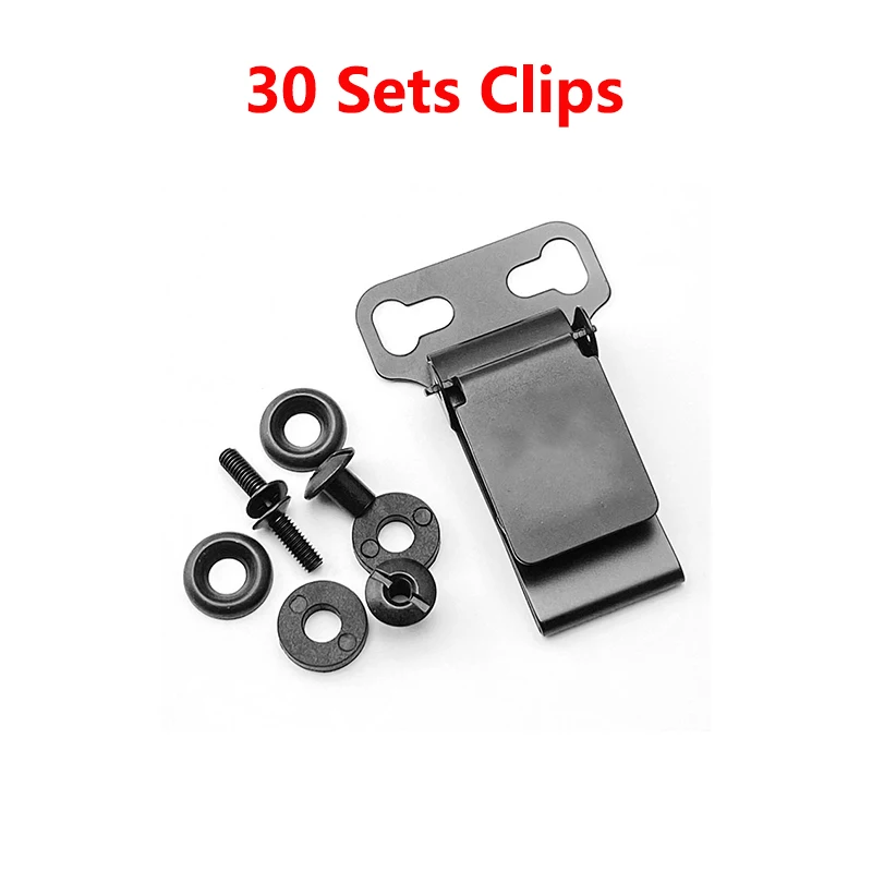 

30 Sets Stainless Steel Material Kydex Holsters Belt Clips K Sheath Knife Scabbards Waist Clamps DIY Making Accessories Parts