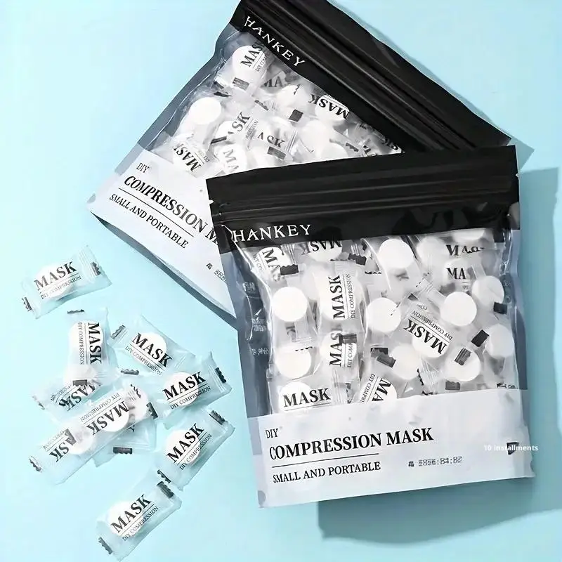 100PCS Portable Disposable Compressed Facial Mask – Non-Woven Cotton