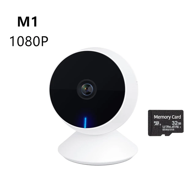 Laxihub IP Camera Indoor Wi-Fi Surveillance Camera Baby Monitor 720P 1080P 2K Mini Cam Home Security Webcam Motion Detection 1 x 1080P 32G Card