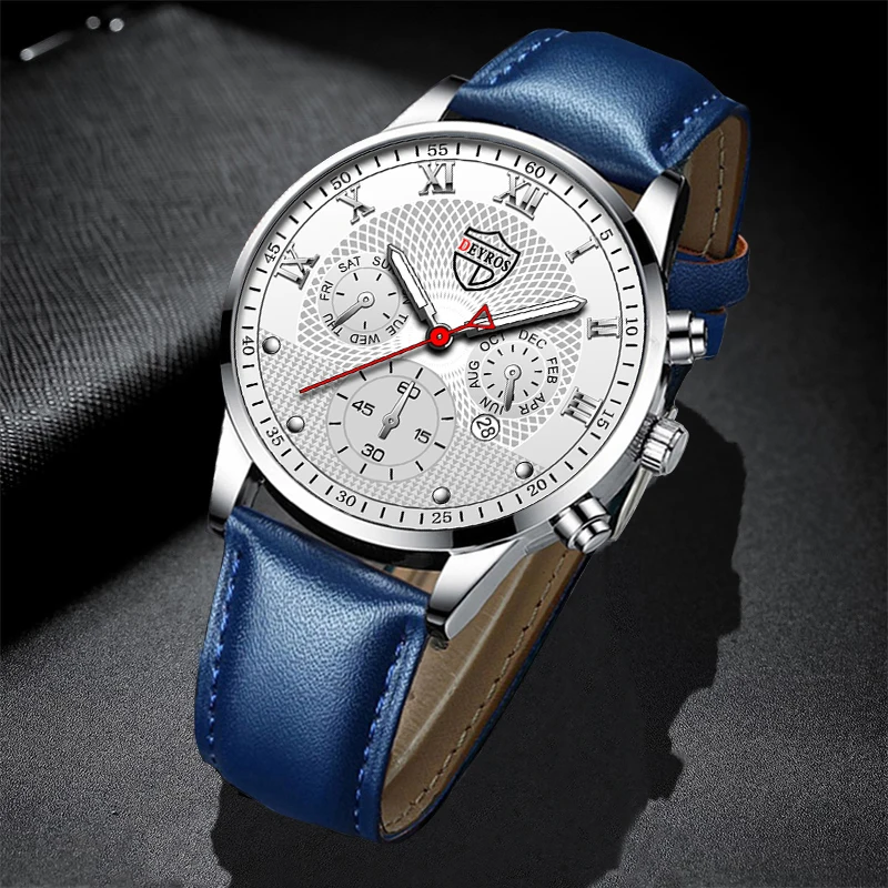 2022 New Mens Casual Watches Men Business Sports Simple Leather Quartz Watch Man Luminous Wrist Watch Male Clock reloj hombre