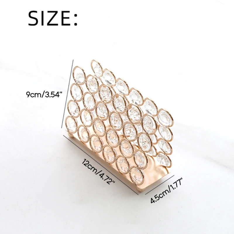 Elegant Napkin Holder for Dining Room Kitchen Countertop Crystal Tissue Box Holder Tissue Dispenser Napkin Rack for Dropshipping 5