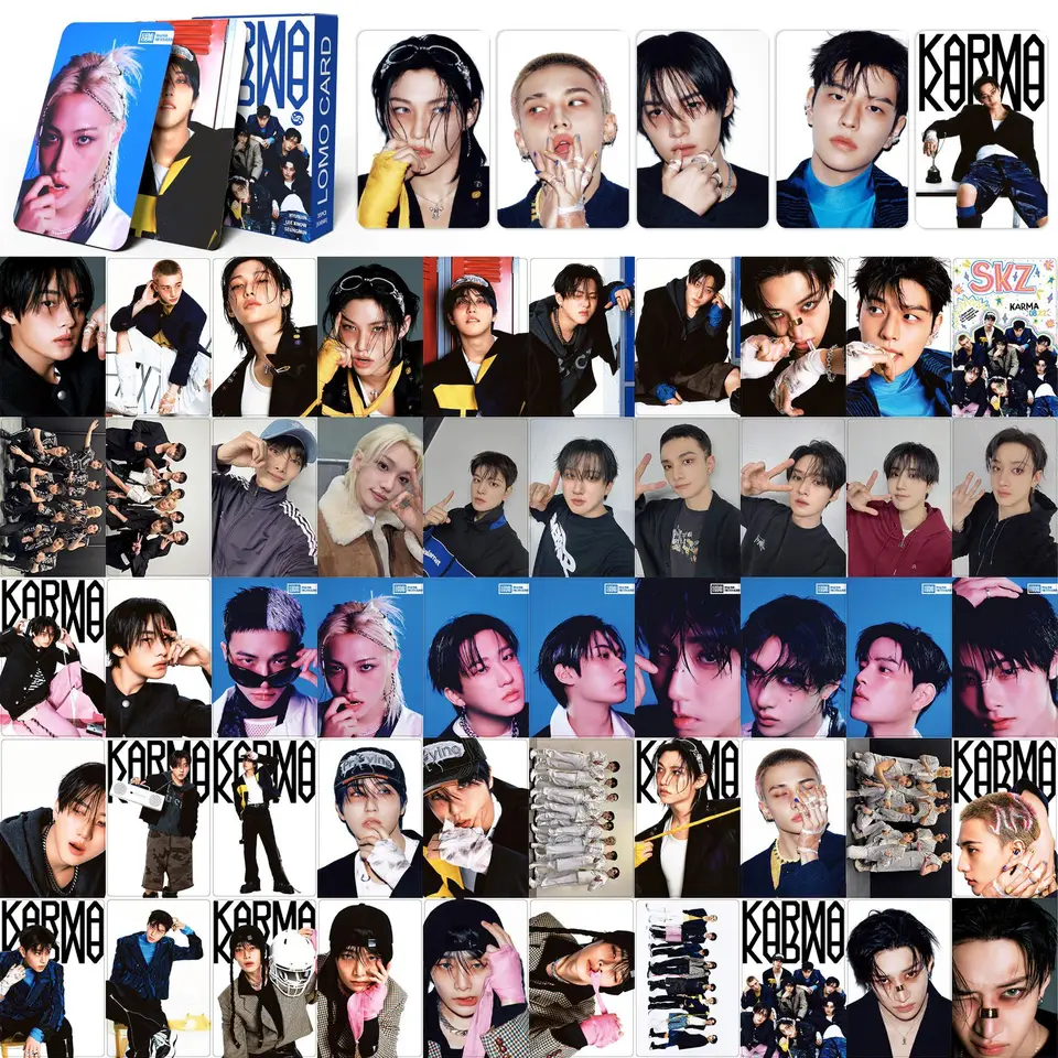 55 個 SKZOO KARMA 新しいレギュラーアルバムポストカード Stray Kids