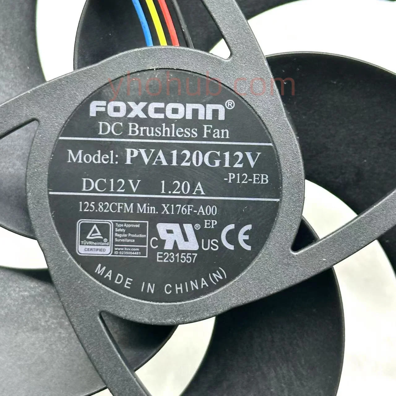 PVA120G12V, DC 12V, 1.20A, 120x120x25mm