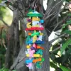Toy Bird Large and Medium-Sized Macaw Nibbling Toy Wooden Color Toy Birds Supplies Parrot Swing 5