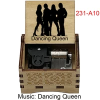 Dancing Queen Wind Up 18 note Music Box Wood Mechanism Musical Gifts for Birthday Valentine's Day Christmas Thanksgiving 2