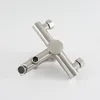 1PC Bathtub Faucet SUS 304 Stainless Steel Hot and Cold Water Mixer Two Holes Triple Sink Bathroom Tap Wall Mounted 2