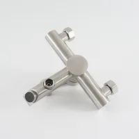 1PC Bathtub Faucet SUS 304 Stainless Steel Hot and Cold Water Mixer Two Holes Triple Sink Bathroom Tap Wall Mounted 2