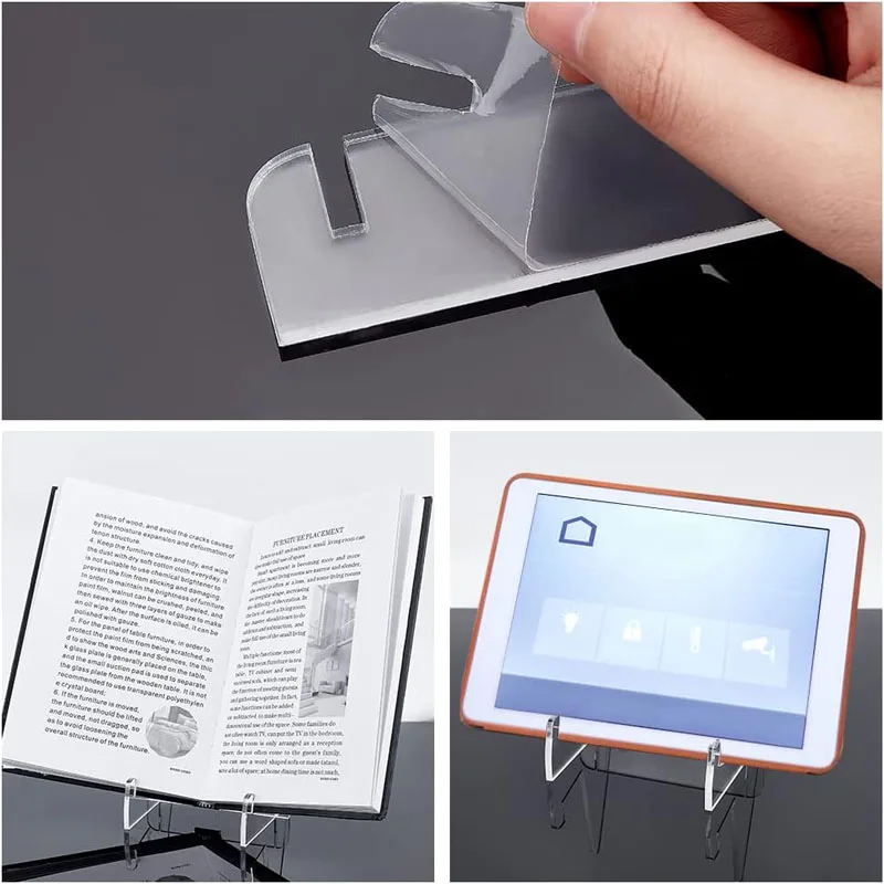 Acrylic Book Display Stand Magazine Comic Easel Rack Transparent Vinyl Record Phone Tablet Holder Books Collection Stand 4