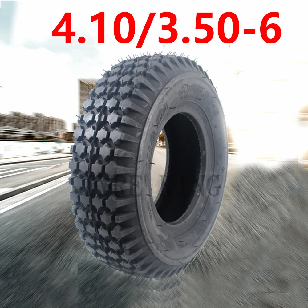 

4.10/3.50-6 Vacuum Tyre 4.10/3.50-6 Thickened Tubeless Tire for Electric Vehicle and Trolley Micro Cultivator Accessories