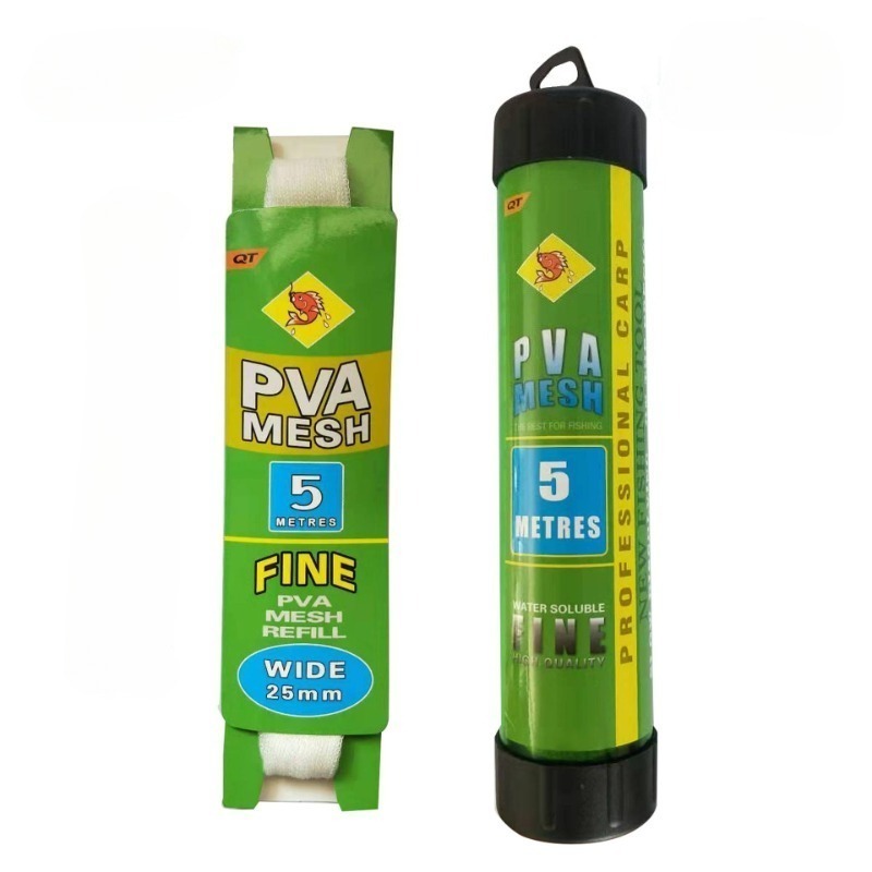 PVA Mesh Water Soluble Refill Rig Baits Wrap Bag Fishing Mesh Net Environmental Crap Fishing Feeder Portable Trap Lure Meshes