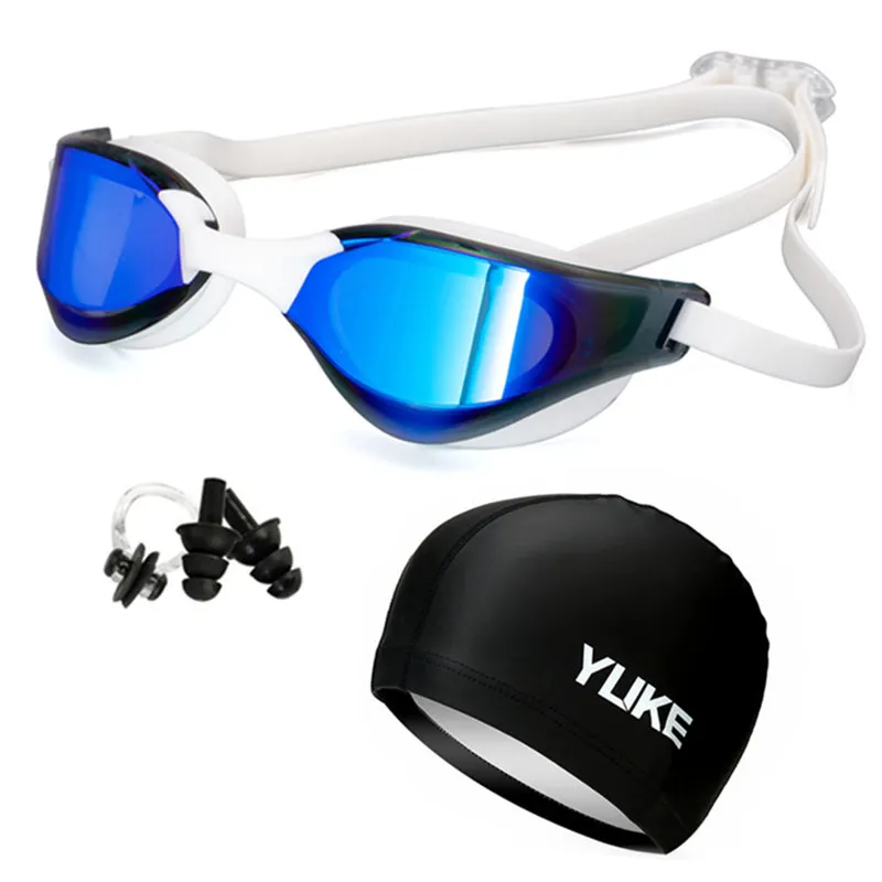 Swimming Goggles Silicone Waterproof Plating Double Anti-fog Uv Men Women Lens Pool Eyewear