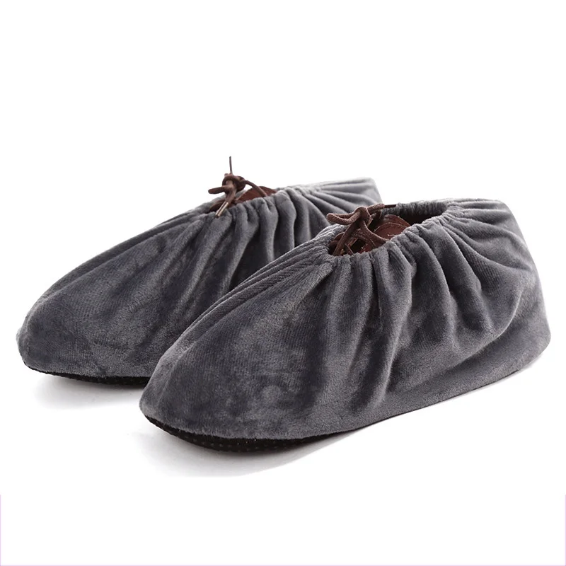 Flannel Cloth Shoes Cover Keep Floor Clean Shoe Accessories Non-slip Foot Cover Autumn Winter Indoor Boots Shoes Protector